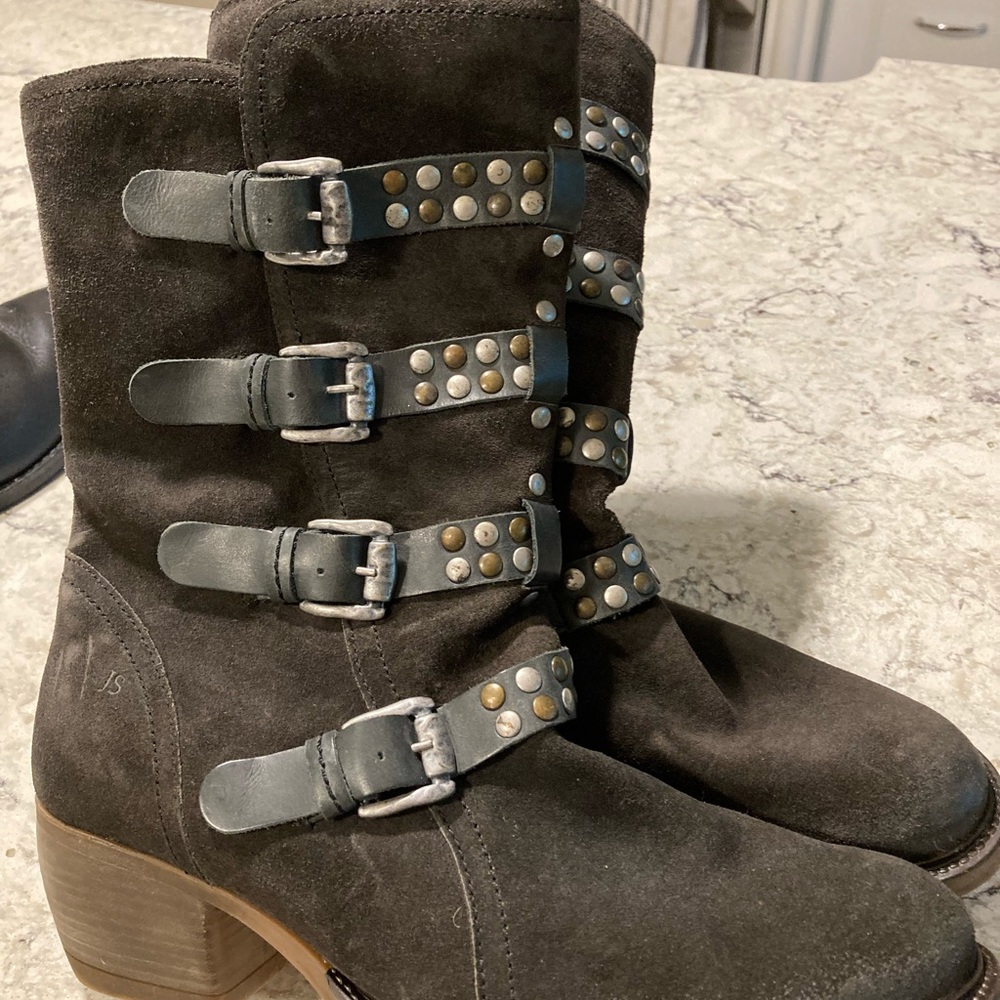 Joseph Siebel brown suede boots.  Size 9.
